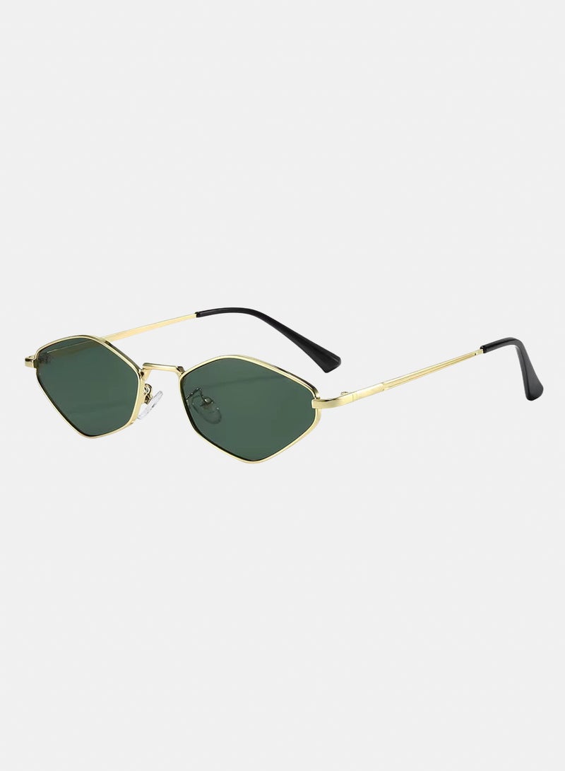 korico Tova Green Semi Rimless Browline Sunglasses - Image 1